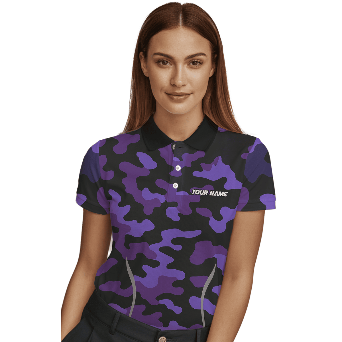 Personalized Purple Black Camo Dart Jersey Skull Dartboard For Women W1705 additional image 3