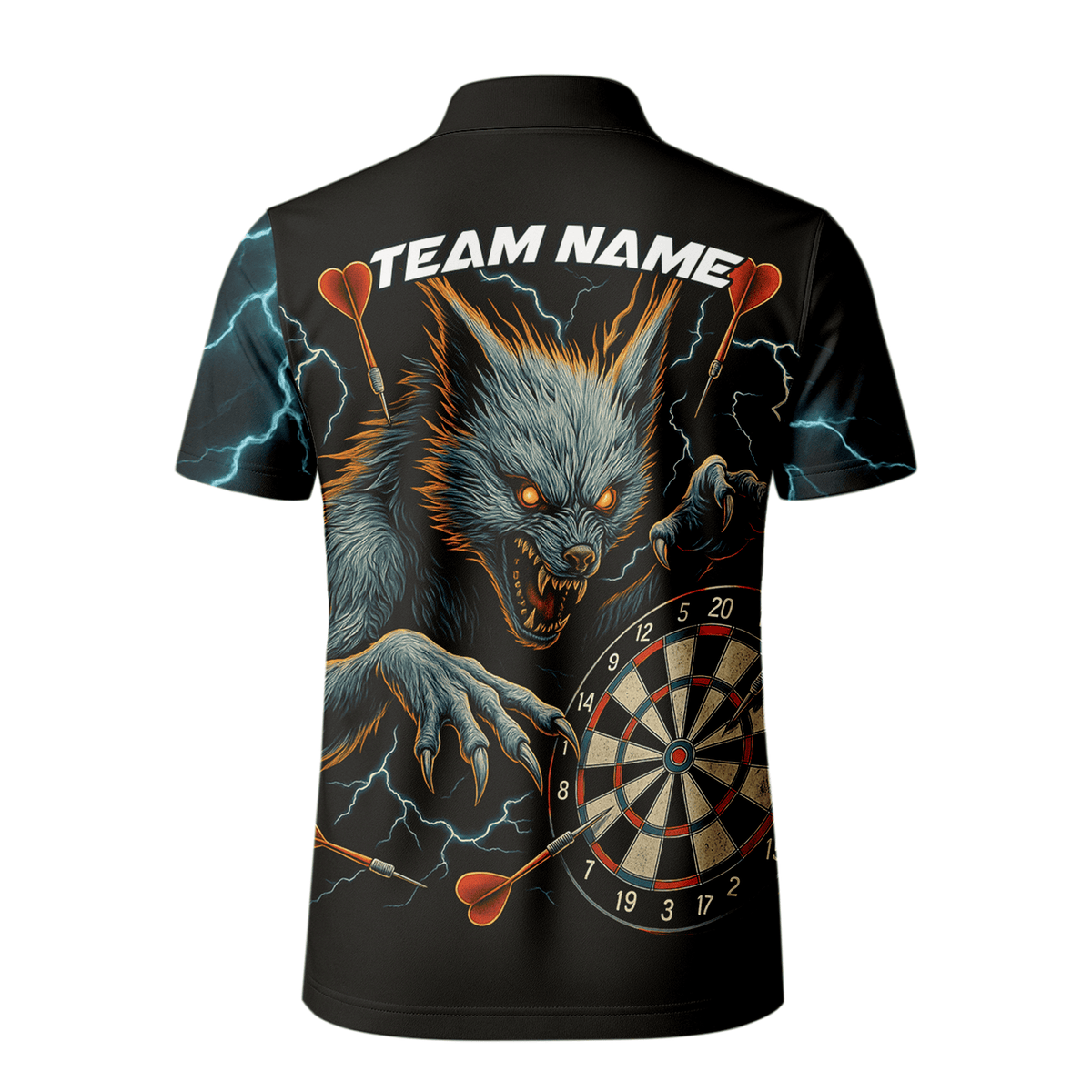 Personalized Werewolf Storm Darts Polo Shirt Black For Men T7670 additional image 3