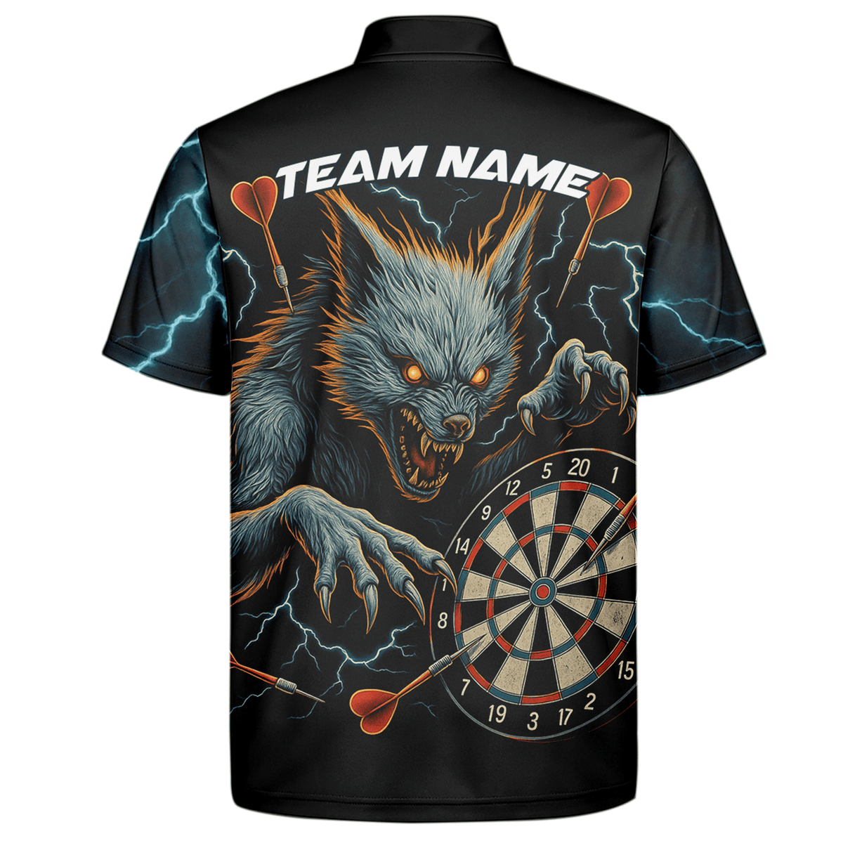 Personalized Werewolf Storm Darts Polo Shirt Black For Men T7670 additional image 7