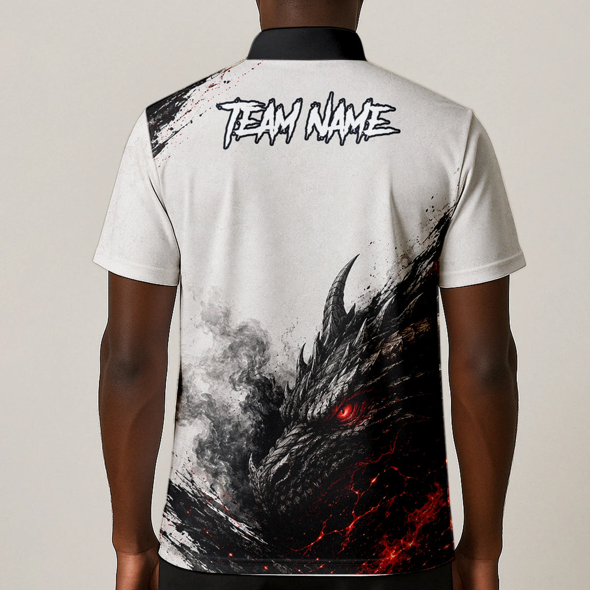 Personalised White Black Red Dragon Darts Shirt For Men Z061