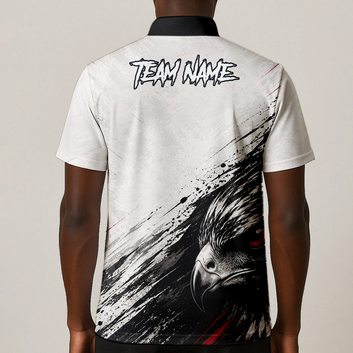 Personalised White Black Red Eagle Darts Shirt For Men Z577