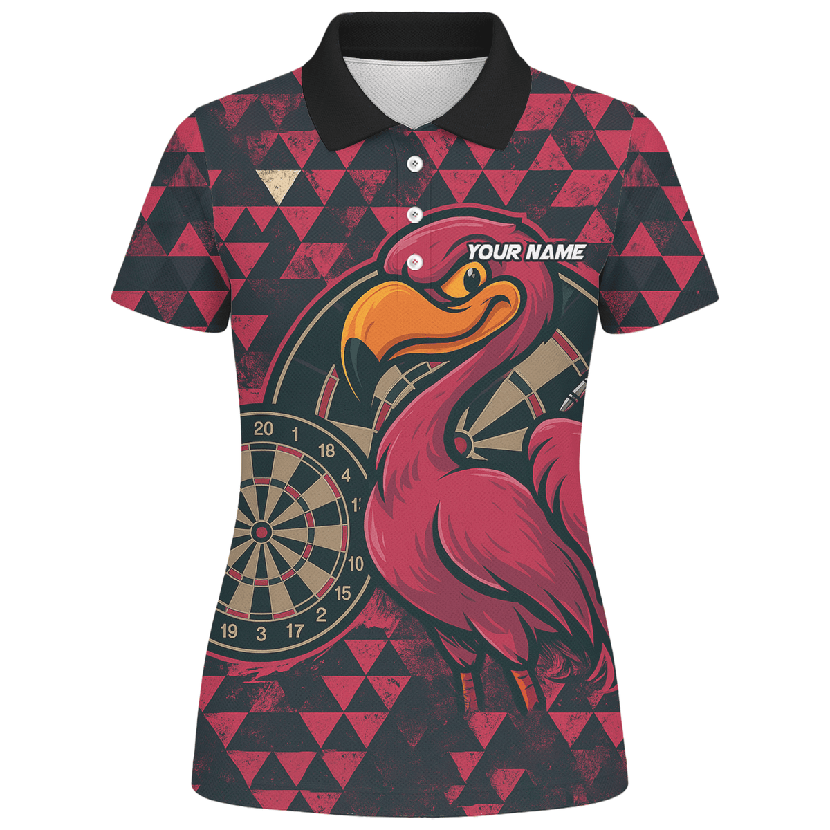 Personalized Red Eagle Dart Polo Shirt Black For Women C2269 additional image 1