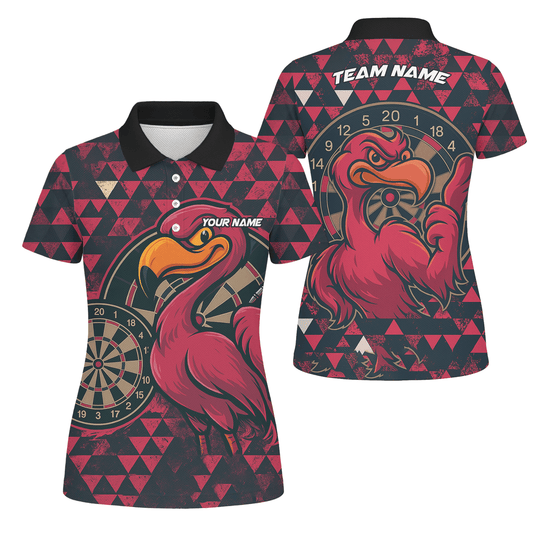 Personalized Red Eagle Dart Polo Shirt Black For Women C2269 main image - polo No