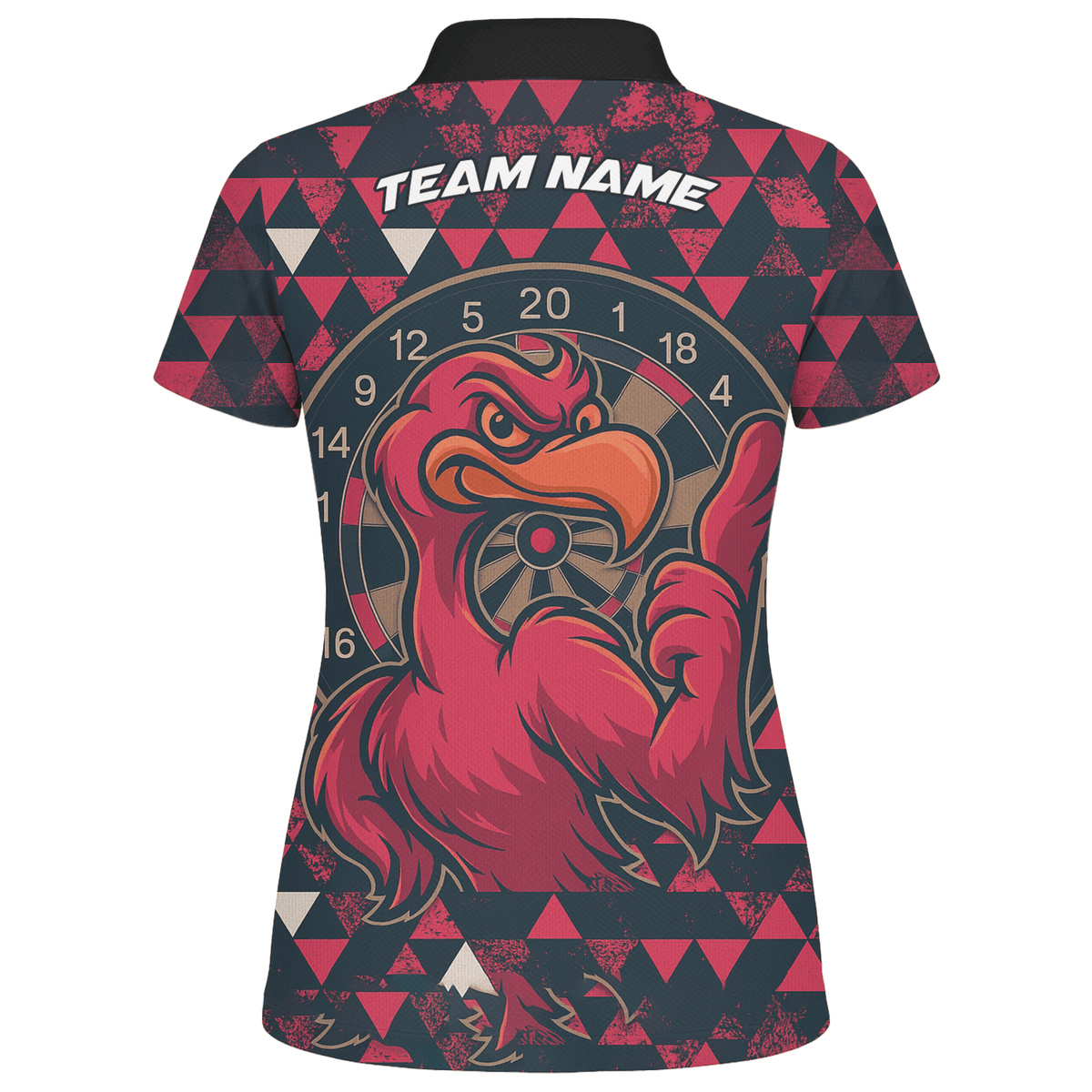 Personalized Red Eagle Dart Polo Shirt Black For Women C2269 additional image 2