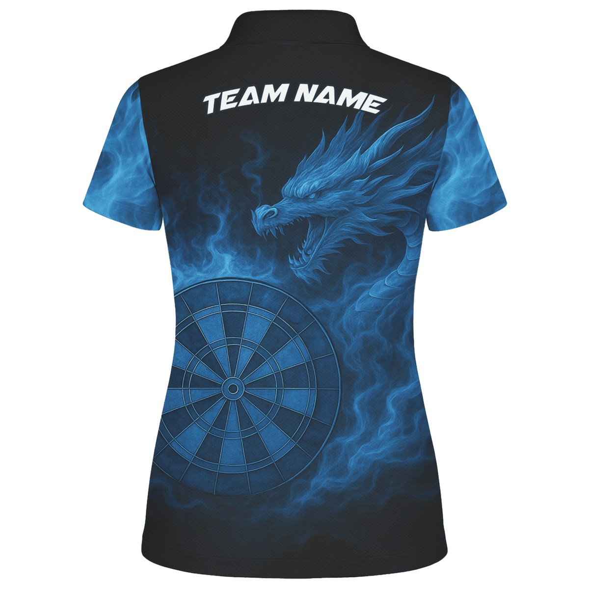 Personalized Blue Dragon Flame Dart Shirt Black For Women U7656 additional image 2