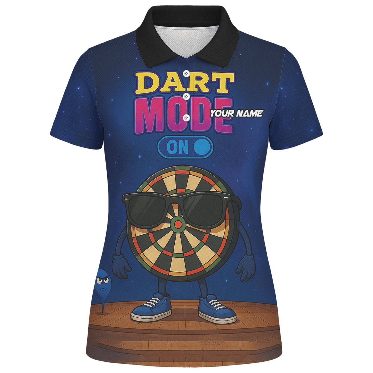 Personalized Dart Mode On Funny Dartboard Polo Shirt Navy Blue For Women G6020 additional image 1