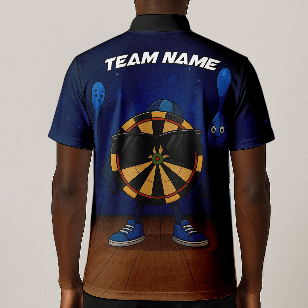 Personalized Dart Mode On Funny Dartboard Polo Shirt Navy Blue For Men G6020 additional image 1
