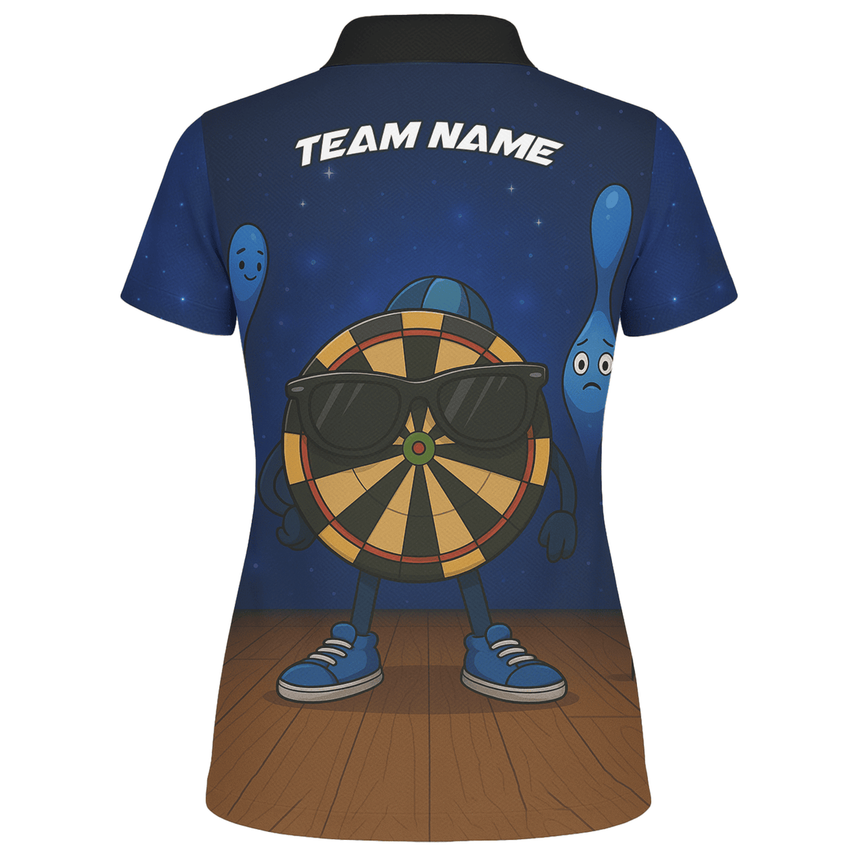 Personalized Dart Mode On Funny Dartboard Polo Shirt Navy Blue For Women G6020 additional image 2