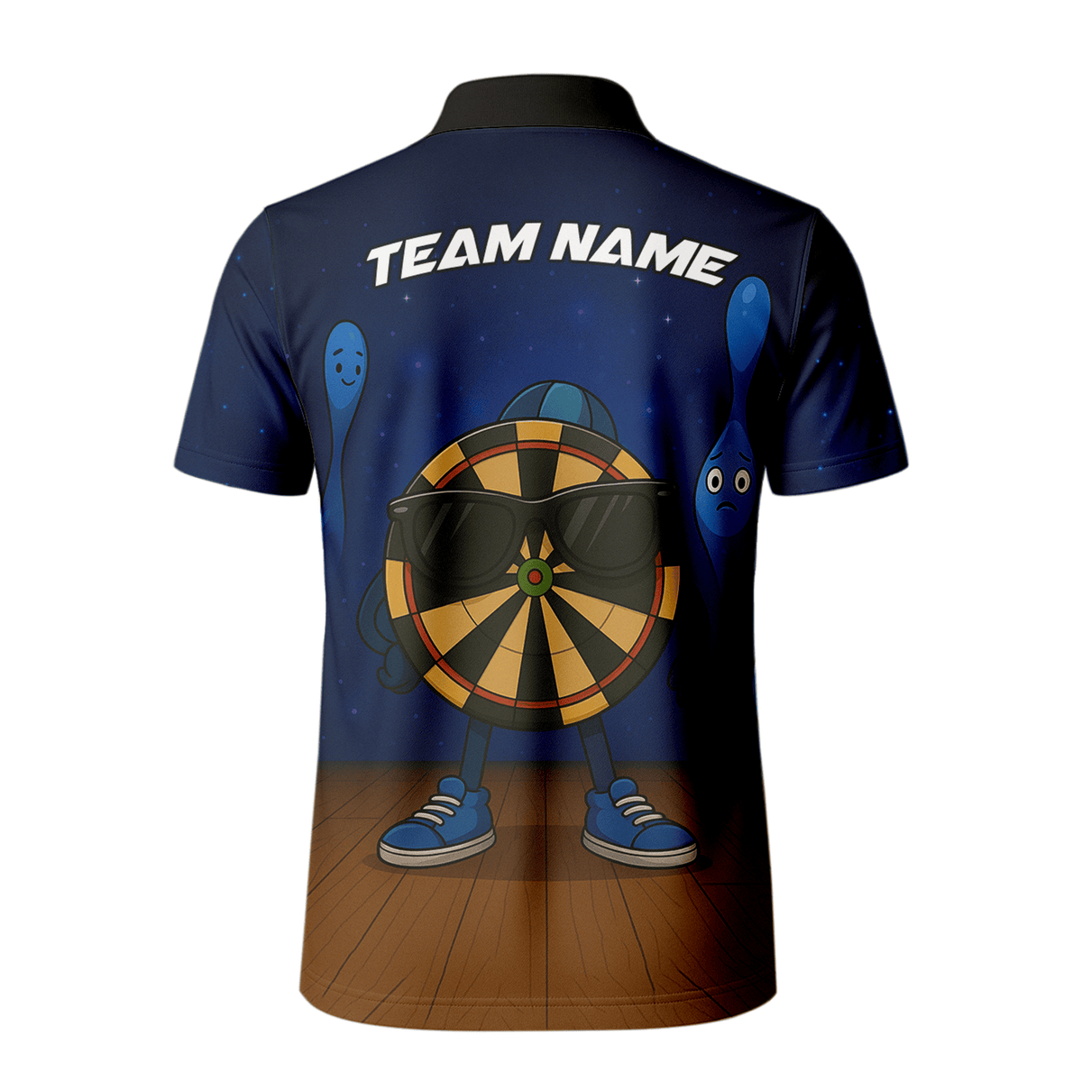 Personalized Dart Mode On Funny Dartboard Polo Shirt Navy Blue For Men G6020 additional image 3