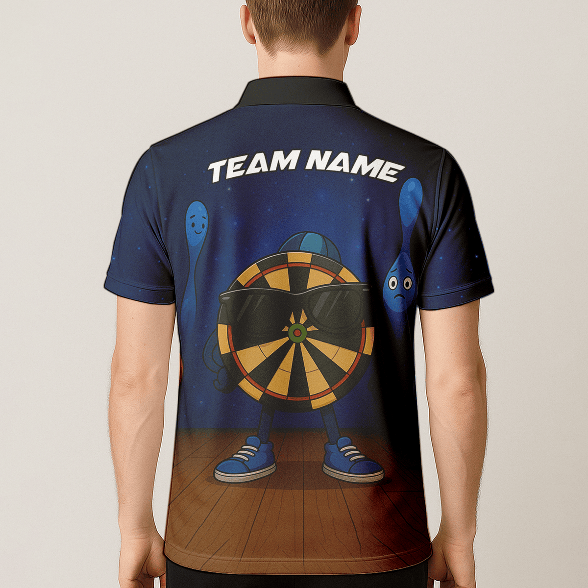 Personalized Dart Mode On Funny Dartboard Polo Shirt Navy Blue For Men G6020 additional image 5