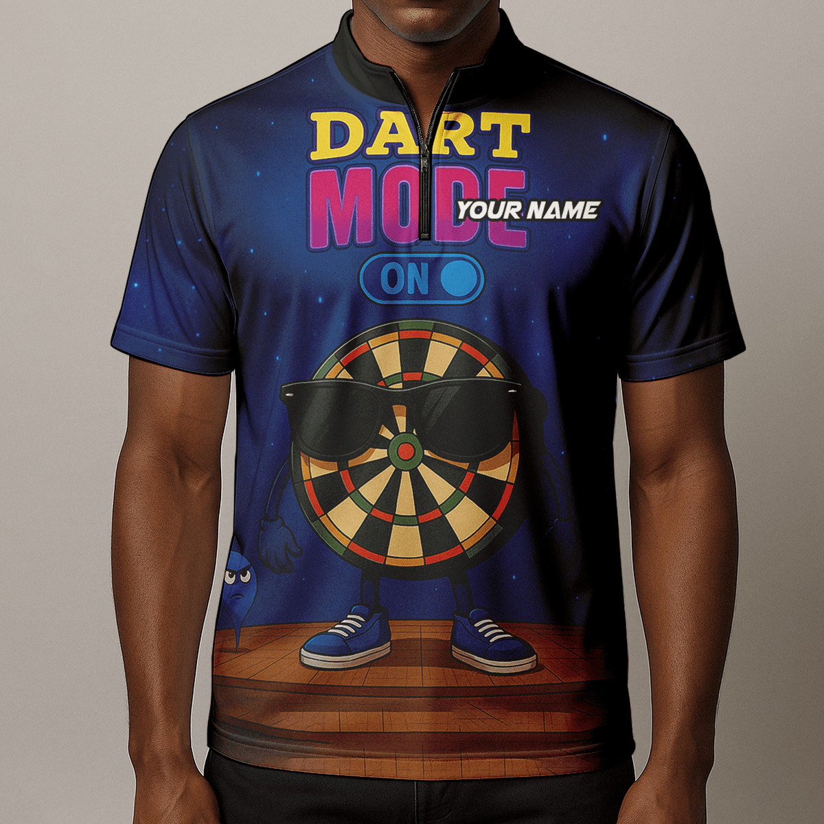 Personalized Dart Mode On Funny Dartboard Polo Shirt Navy Blue For Men G6020 additional image 8