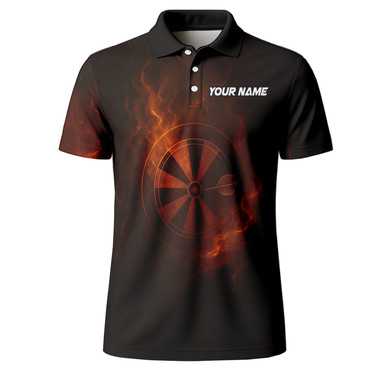 Personalized Fire Tiger Dart Jersey Custom Name Team Black additional image 2