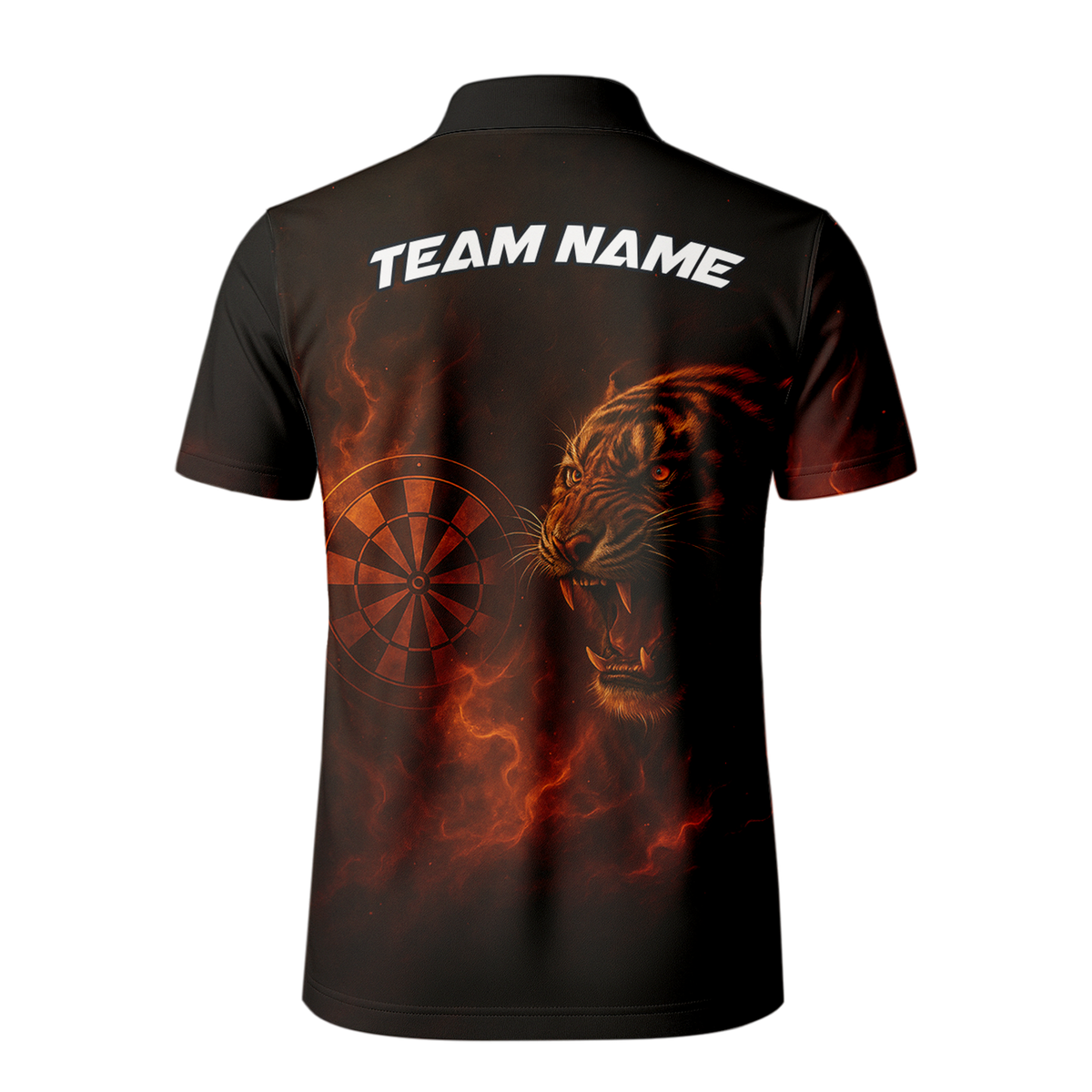 Personalized Fire Tiger Dart Jersey Custom Name Team Black additional image 3