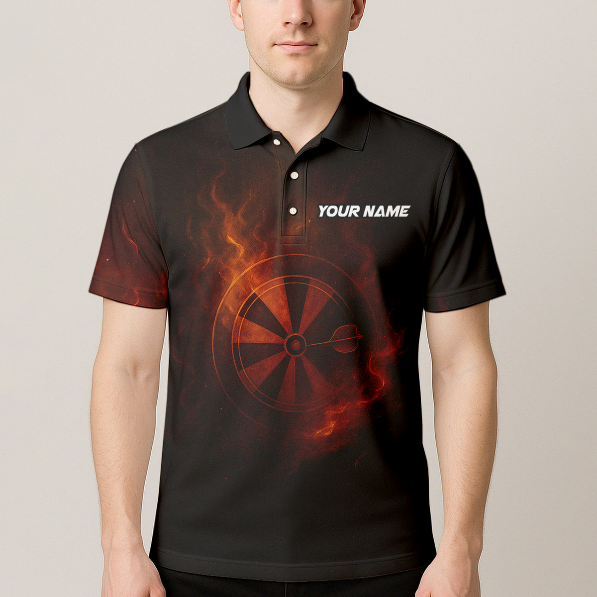 Personalized Fire Tiger Dart Jersey Custom Name Team Black additional image 4