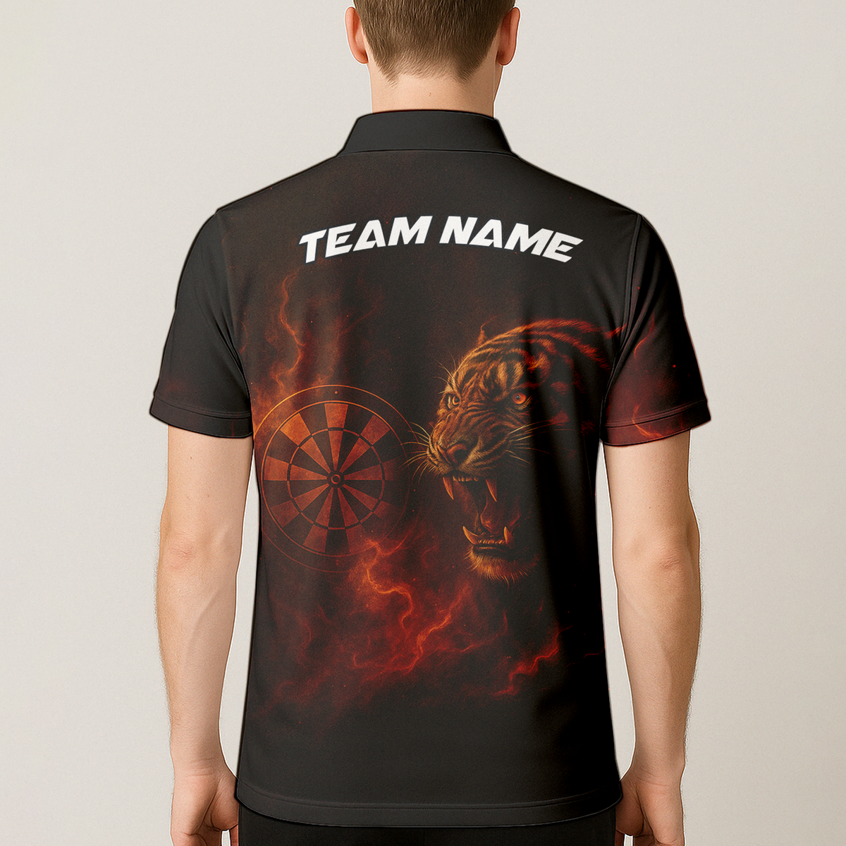 Personalized Fire Tiger Dart Jersey Custom Name Team Black additional image 5