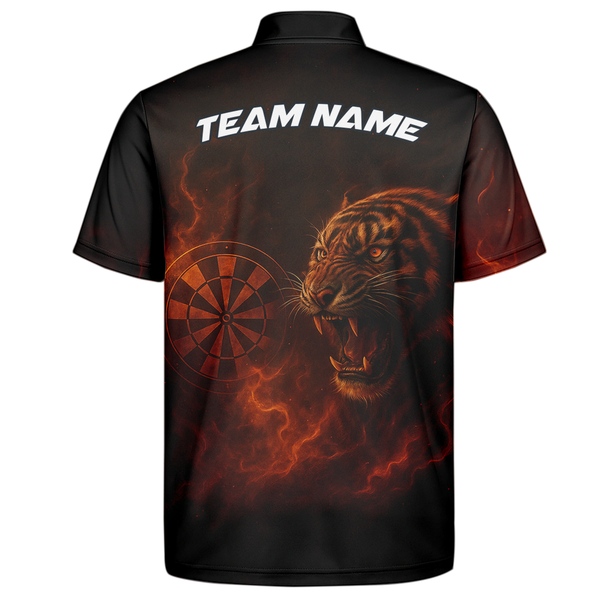 Personalized Fire Tiger Dart Jersey Custom Name Team Black additional image 7