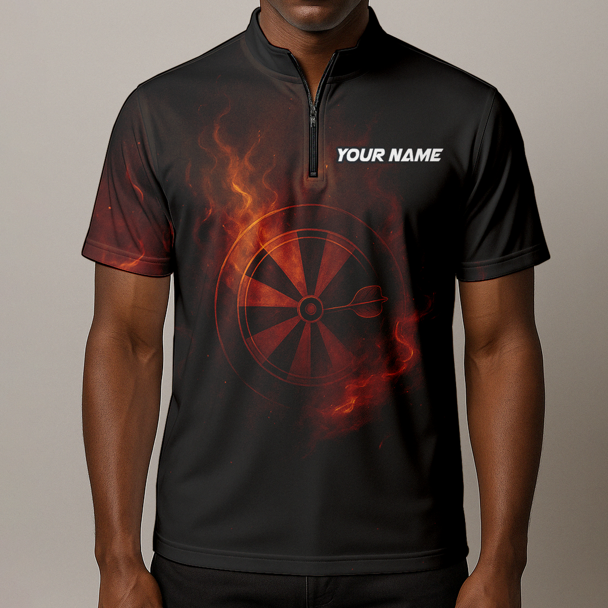 Personalized Fire Tiger Dart Jersey Custom Name Team Black additional image 8