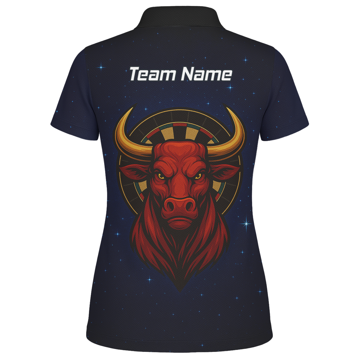 Personalised Taurus Bull Darts Polo Shirt Black Red Gold For Men M5020 additional image 2