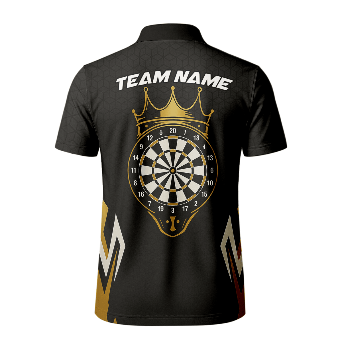 Personalized Black Gold Crown Dartboard Darts Polo Shirt For Men Z2886 additional image 3