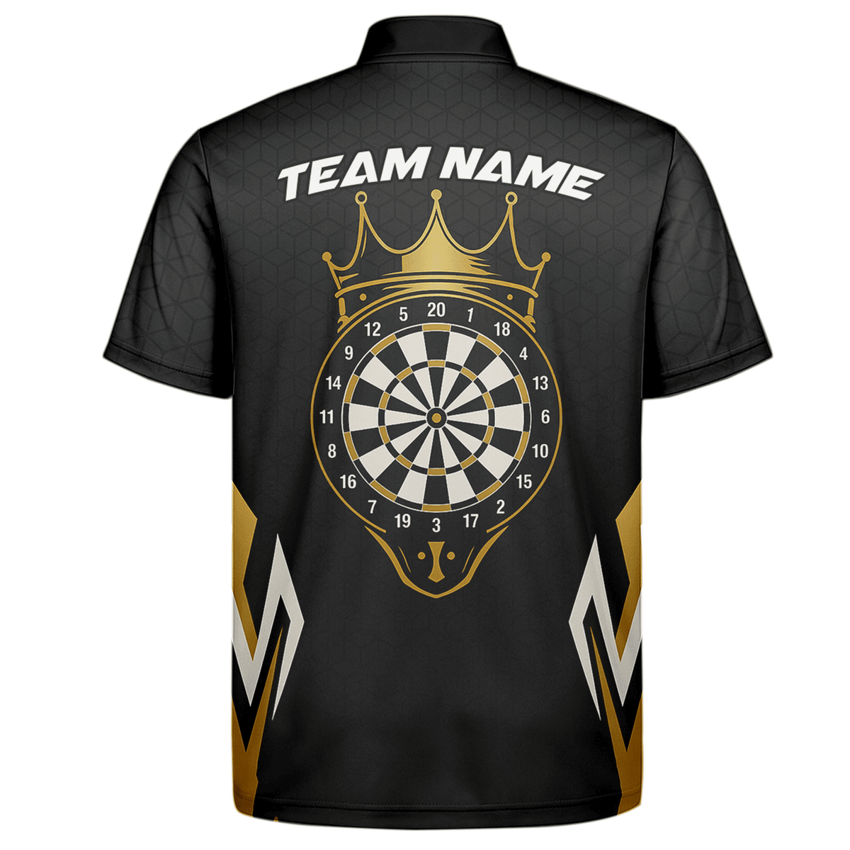 Personalized Black Gold Crown Dartboard Darts Polo Shirt For Men Z2886 additional image 7