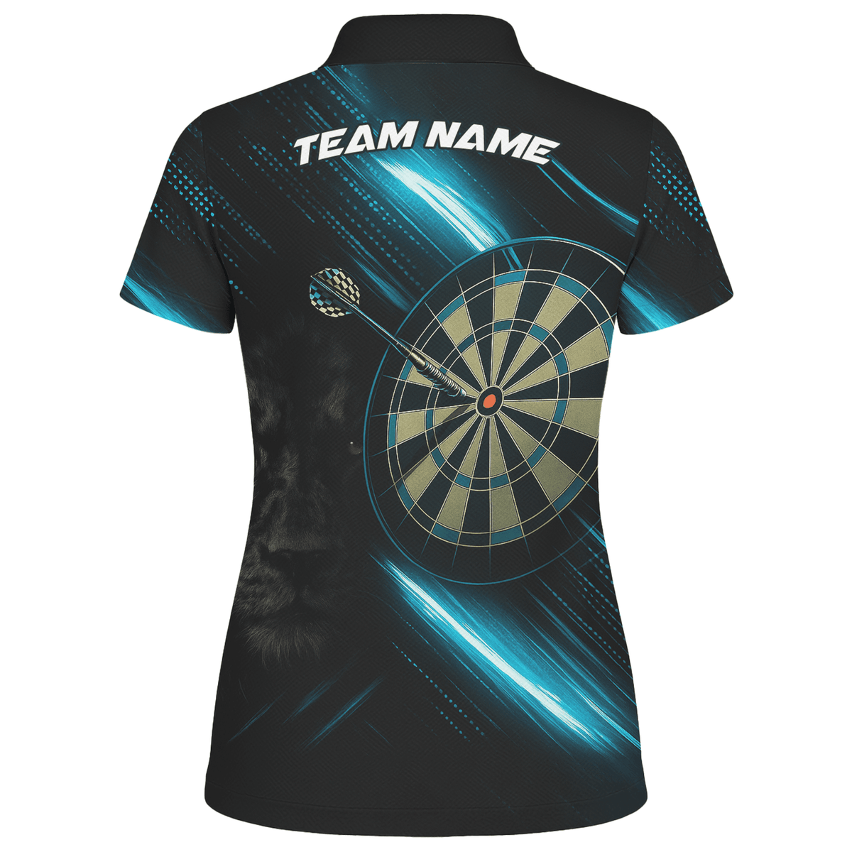 Personalized Black Panther Red Eye Dart Polo Shirt Blue Light Design For Women V5884 additional image 2