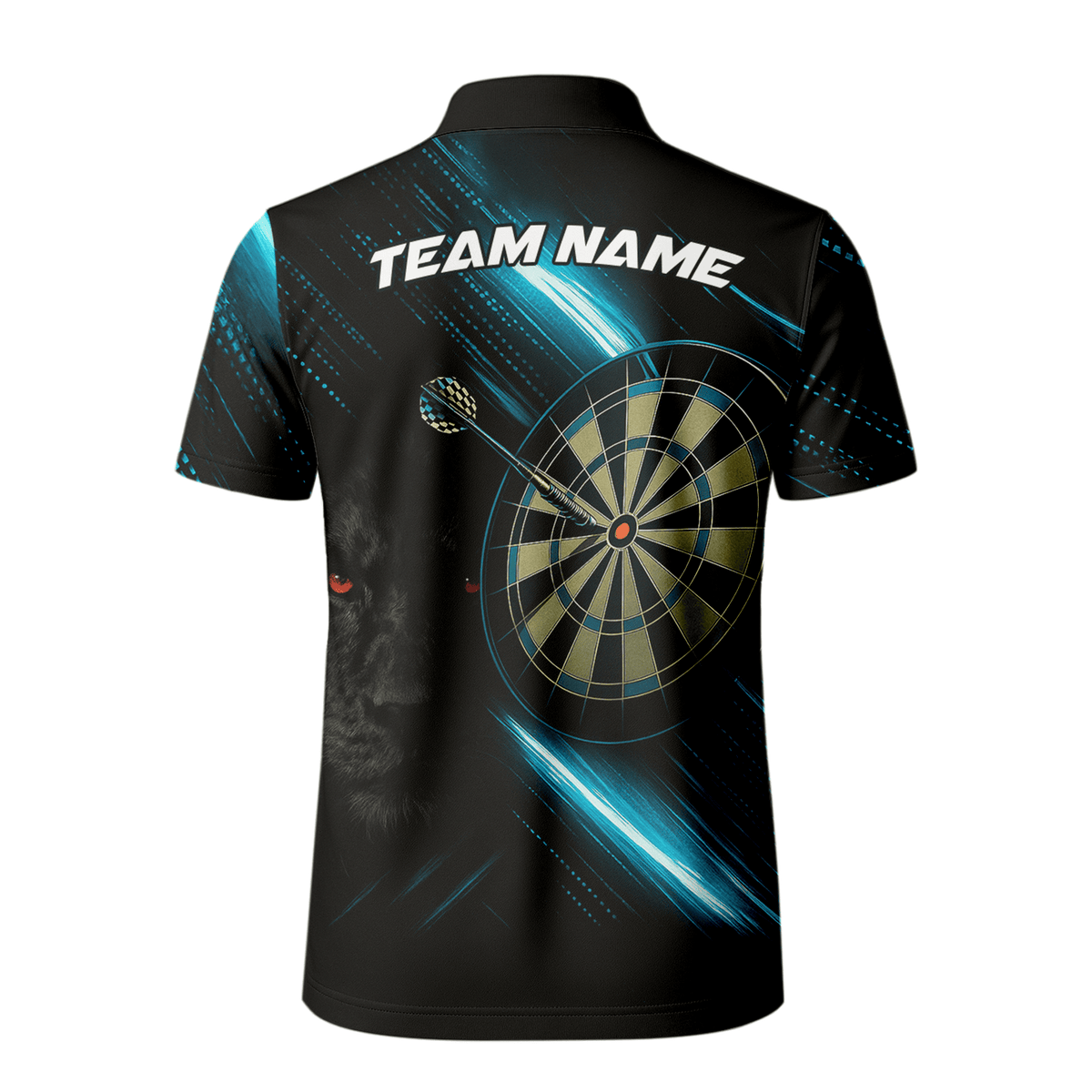 Personalized Black Panther Red Eye Dart Polo Shirt Blue Light Design For Men V5884 additional image 3