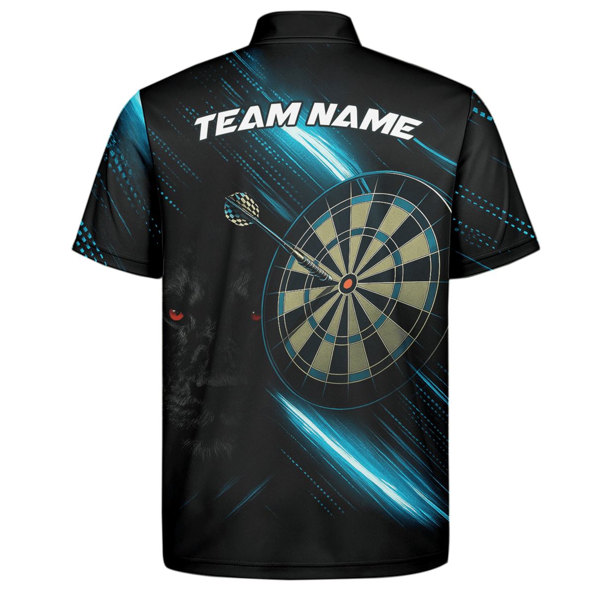 Personalized Black Panther Red Eye Dart Polo Shirt Blue Light Design For Men V5884 additional image 7