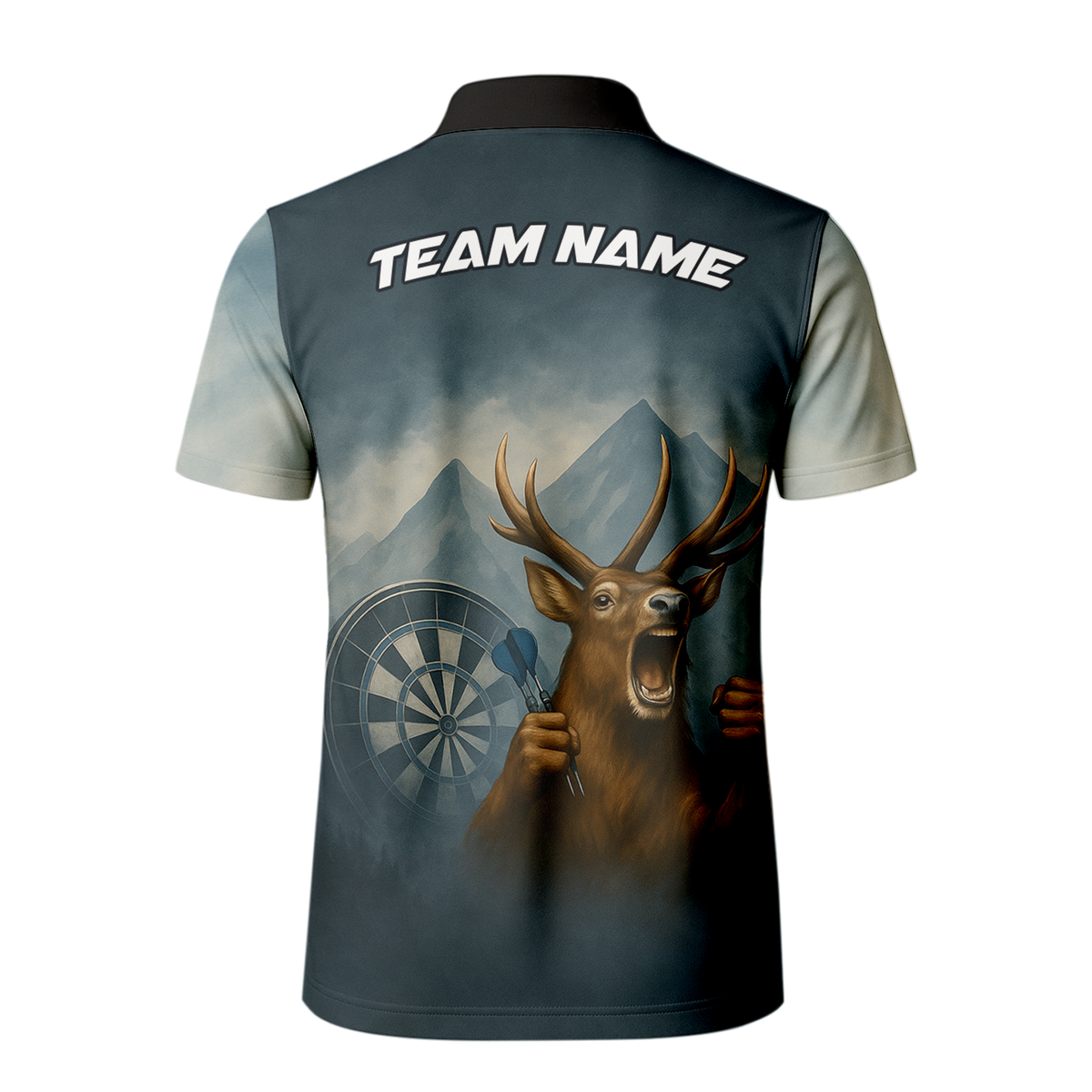 Personalized Dart Jersey Polo Shirt Deer Mountain Fog Custom Name Team additional image 3