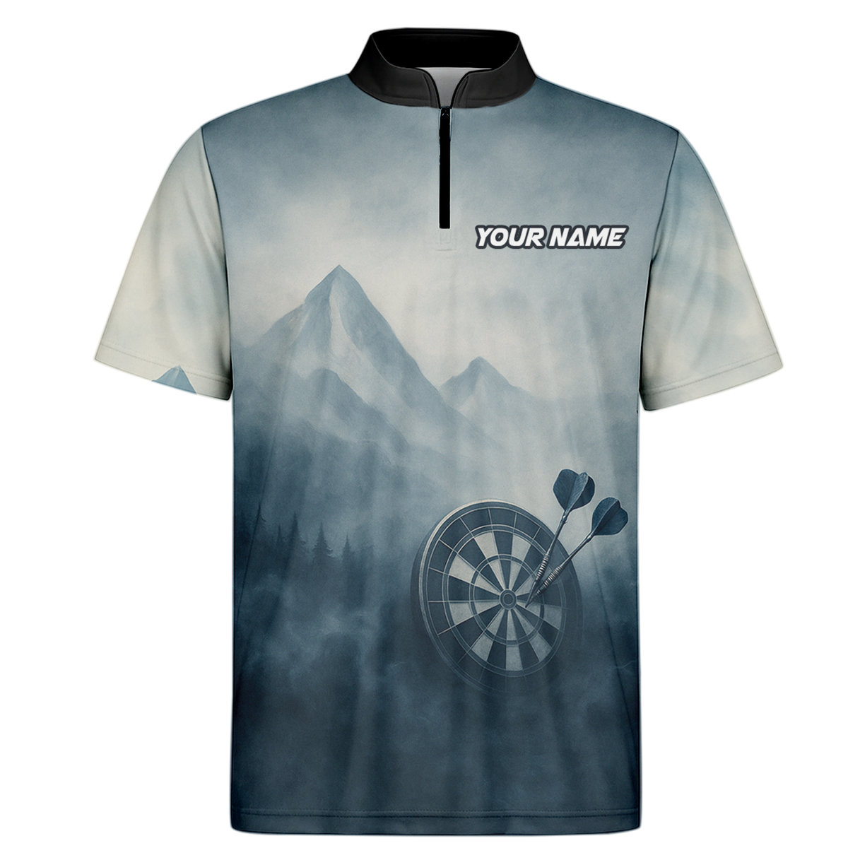 Personalized Dart Jersey Polo Shirt Deer Mountain Fog Custom Name Team additional image 6