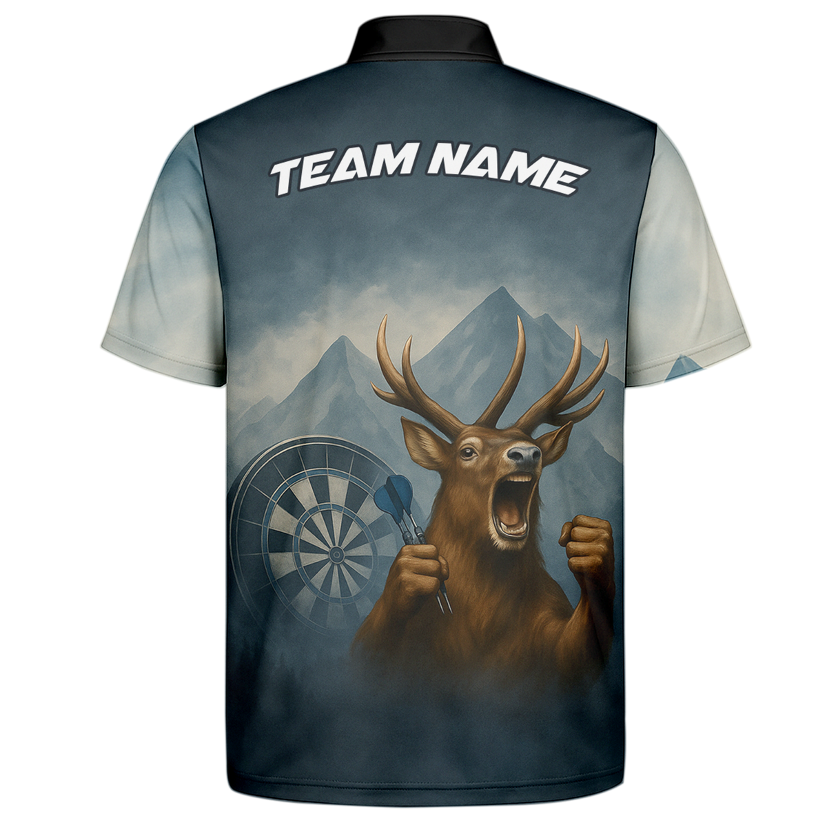 Personalized Dart Jersey Polo Shirt Deer Mountain Fog Custom Name Team additional image 7