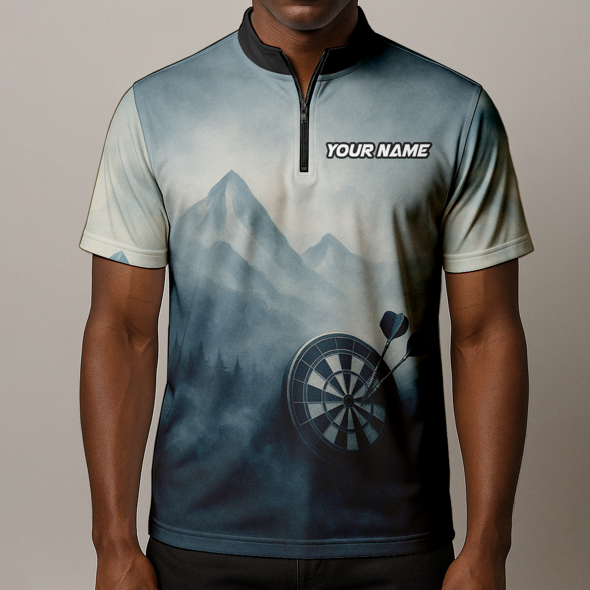 Personalized Dart Jersey Polo Shirt Deer Mountain Fog Custom Name Team additional image 8