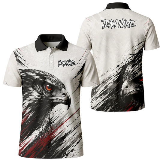 Personalised White Black Red Eagle Darts Shirt For Men Z577