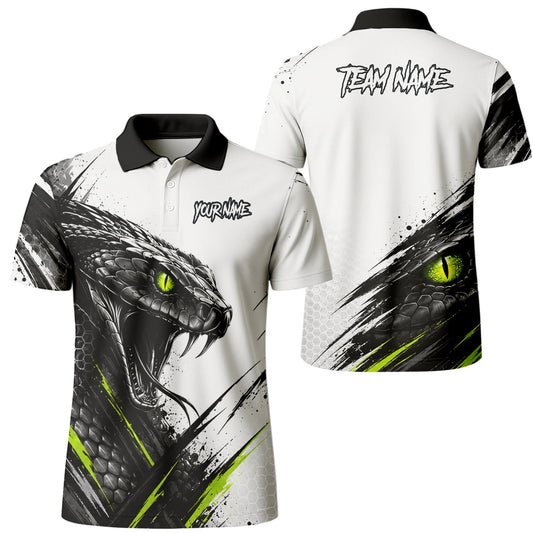 Personalised White Black Green Cobra Darts Shirt For Men I051