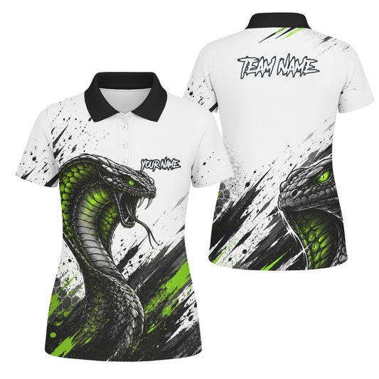 Personalised White Black Green Cobra Darts Shirt For Women Y070