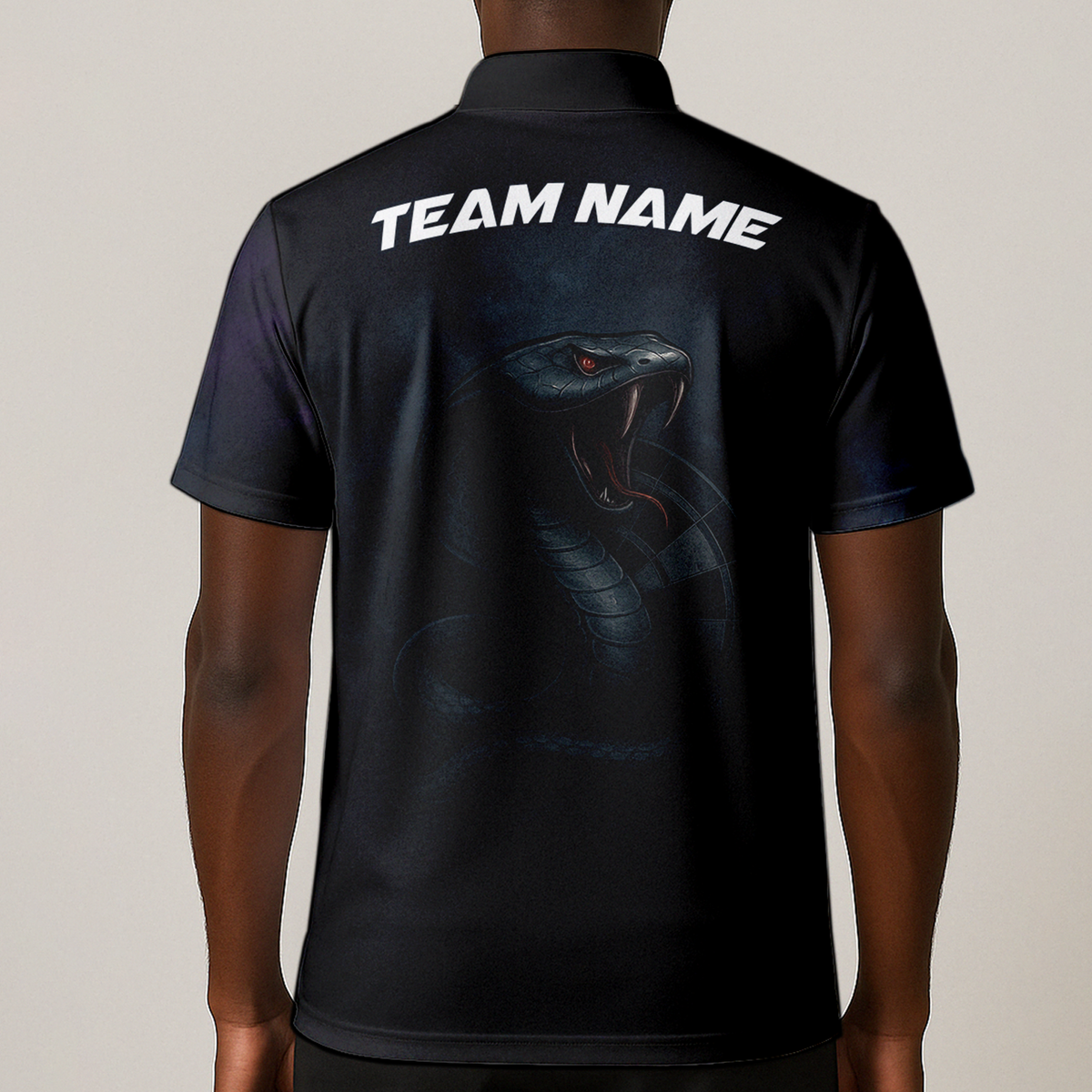 Personalized Cobra Snake Dart Jersey Polo Shirt Black additional image 1