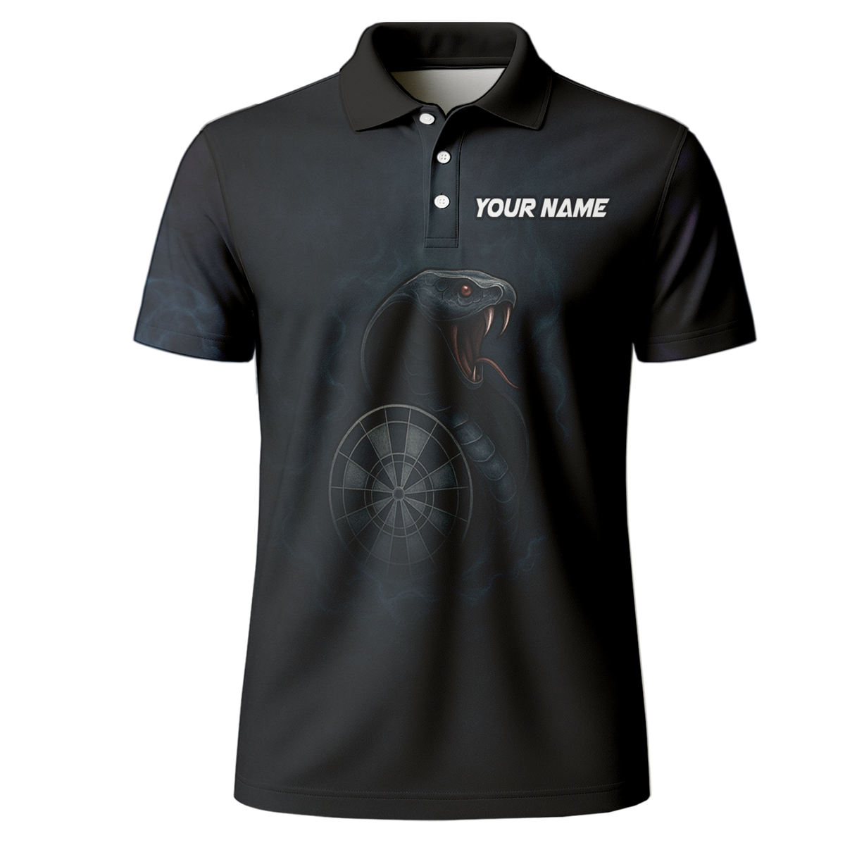 Personalized Cobra Snake Dart Jersey Polo Shirt Black additional image 2
