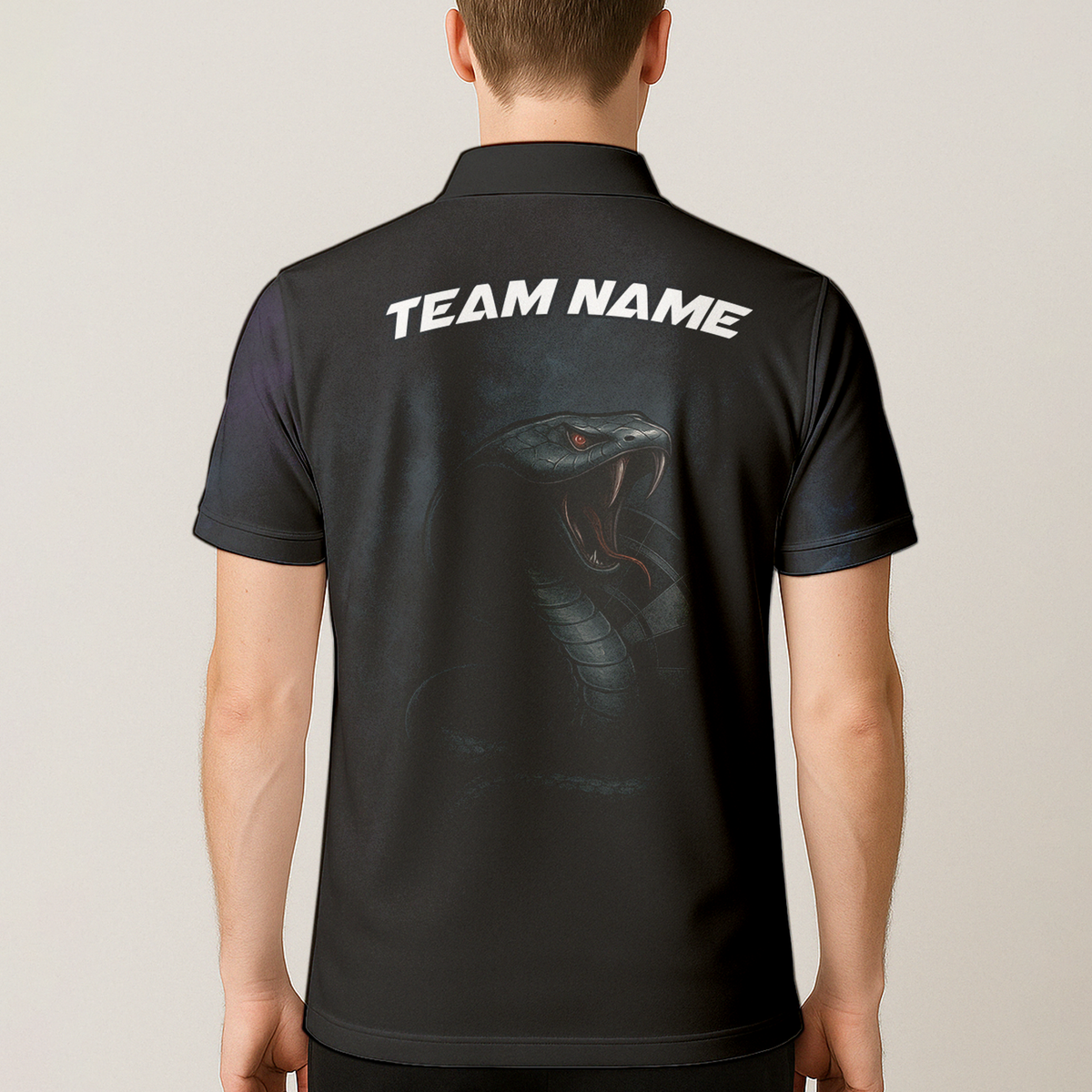 Personalized Cobra Snake Dart Jersey Polo Shirt Black additional image 5