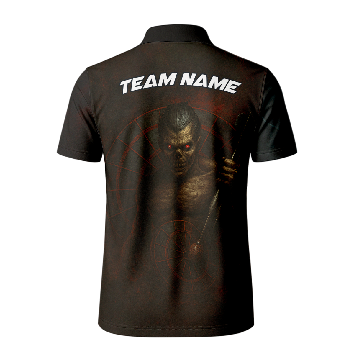 Personalized Dark Skull Zombie Dart Polo Shirt additional image 3