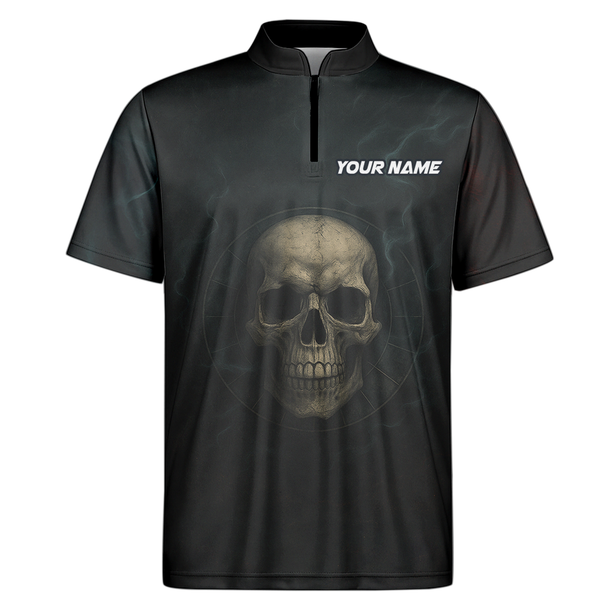 Personalized Dark Skull Zombie Dart Polo Shirt additional image 6