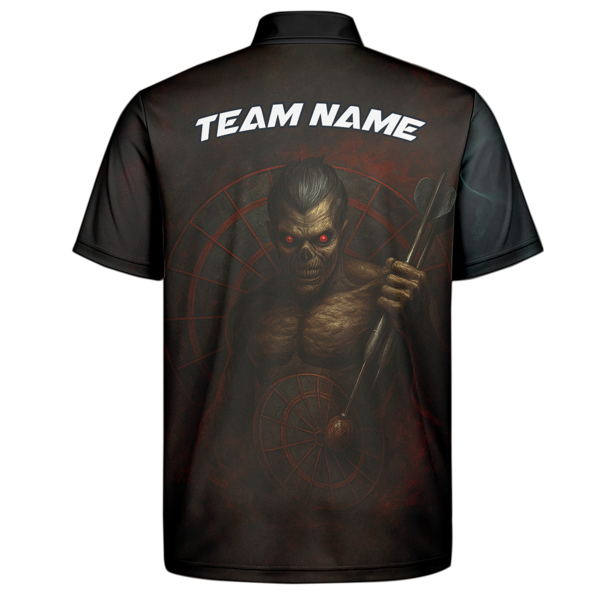 Personalized Dark Skull Zombie Dart Polo Shirt additional image 7