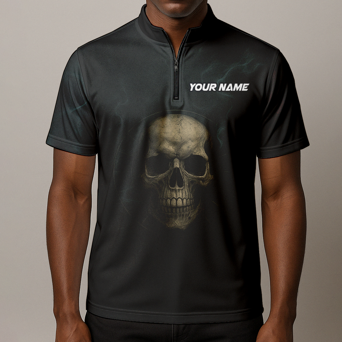 Personalized Dark Skull Zombie Dart Polo Shirt additional image 8