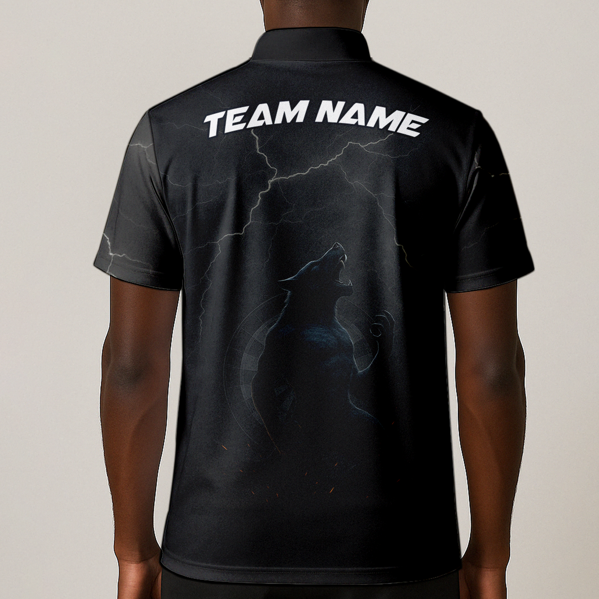 Personalized Dark Wolf Lightning Darts Shirt Polo additional image 1