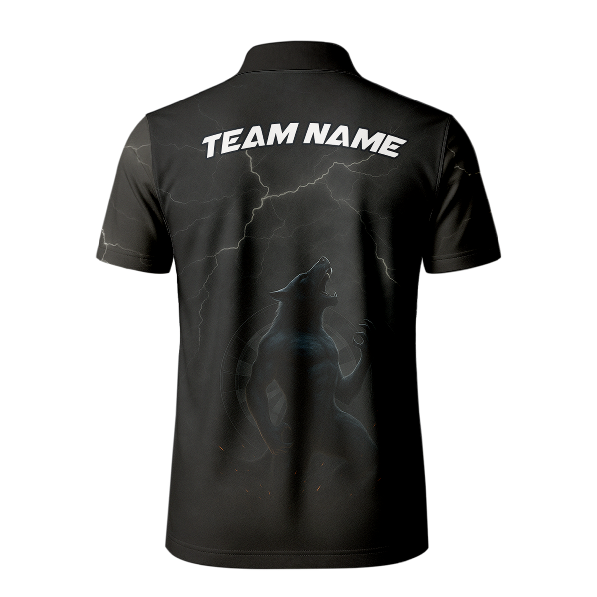 Personalized Dark Wolf Lightning Darts Shirt Polo additional image 3