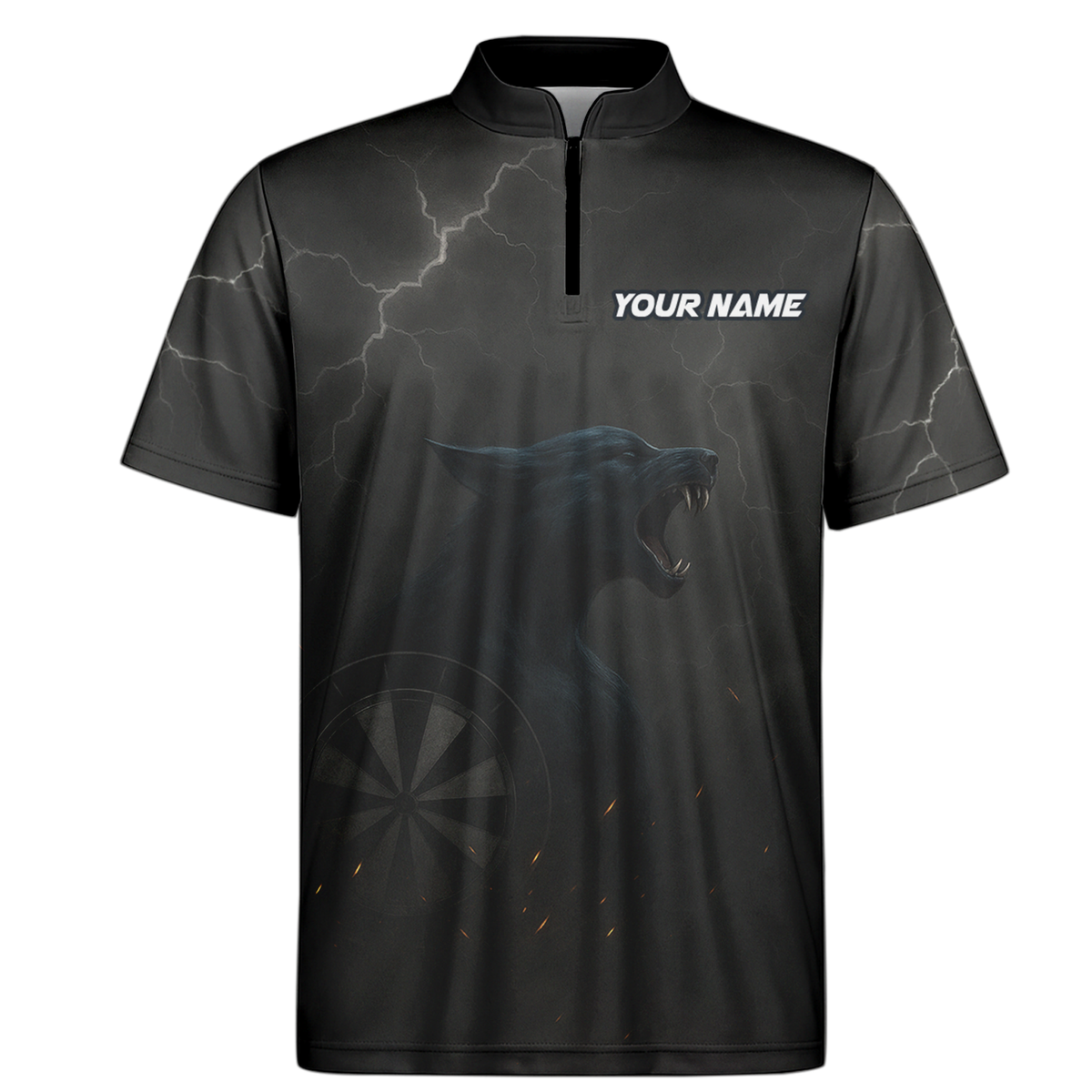 Personalized Dark Wolf Lightning Darts Shirt Polo additional image 6