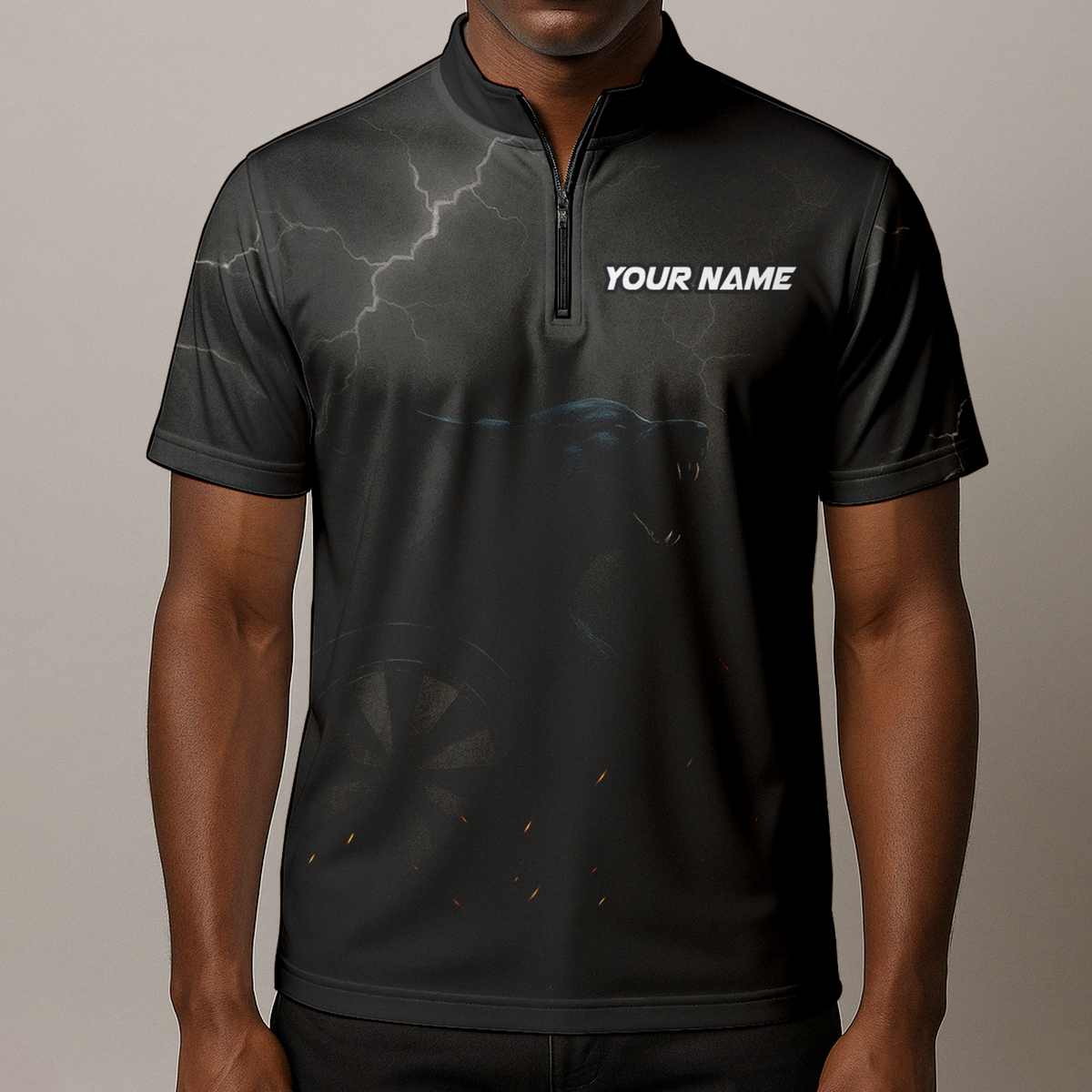 Personalized Dark Wolf Lightning Darts Shirt Polo additional image 8