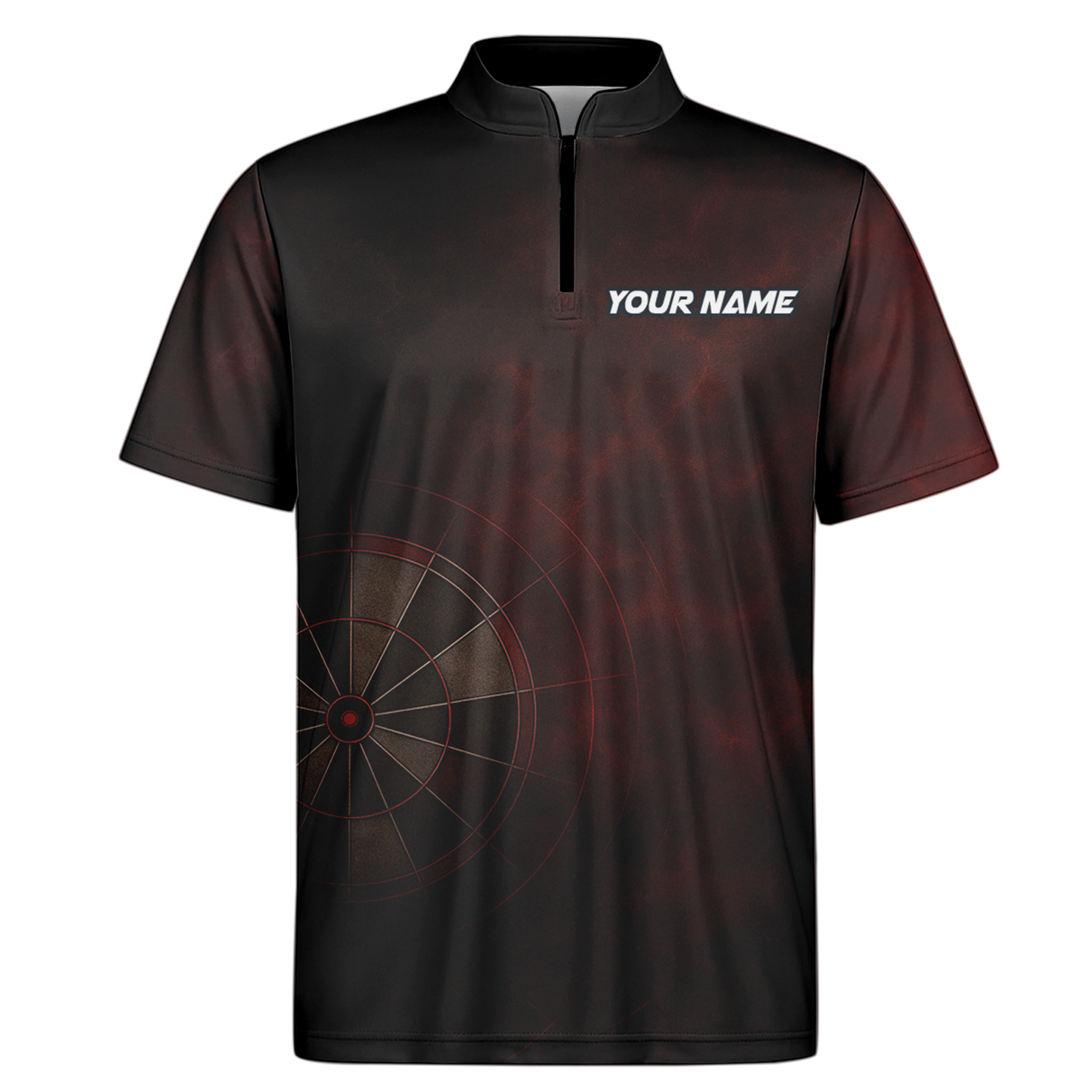 Personalized Mens Dart Jersey Red Black Spider Grunge Dartboard Polo Shirt Custom Name Team additional image 6