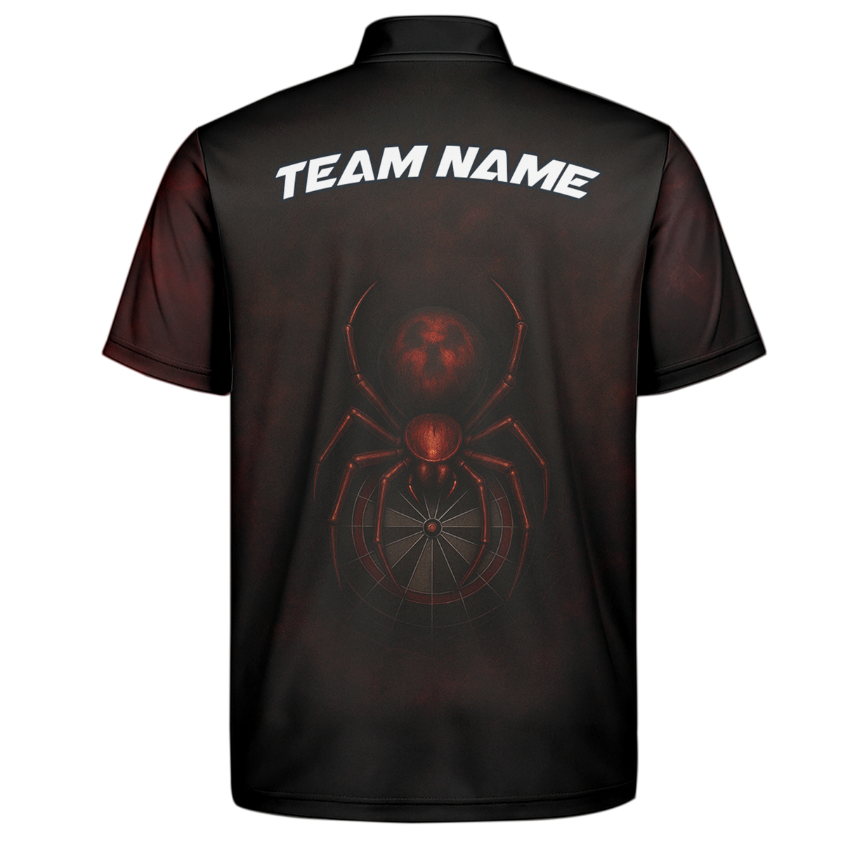 Personalized Mens Dart Jersey Red Black Spider Grunge Dartboard Polo Shirt Custom Name Team additional image 7