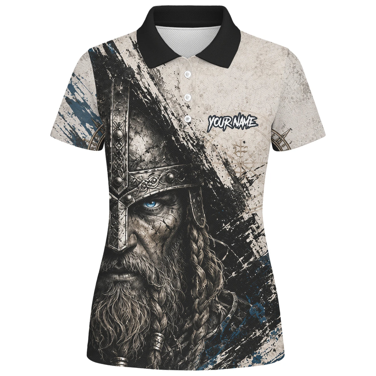 Personalised White Black Blue Viking Darts Shirt For Women U843