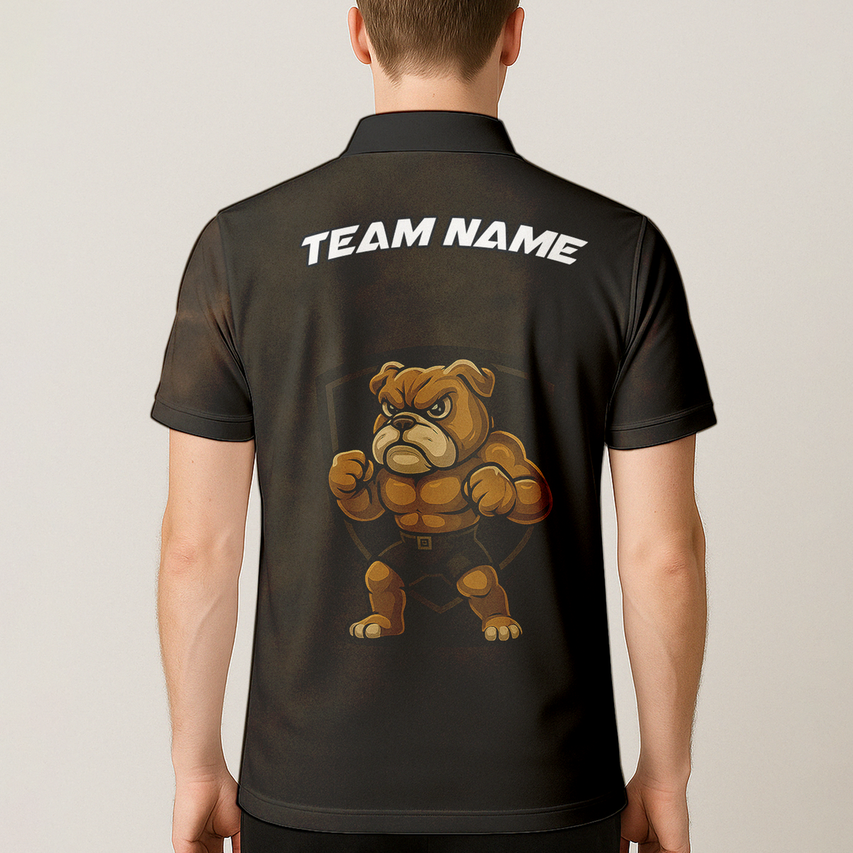Personalized Bulldog Darts Polo Shirt Grunge Brown Black additional image 5