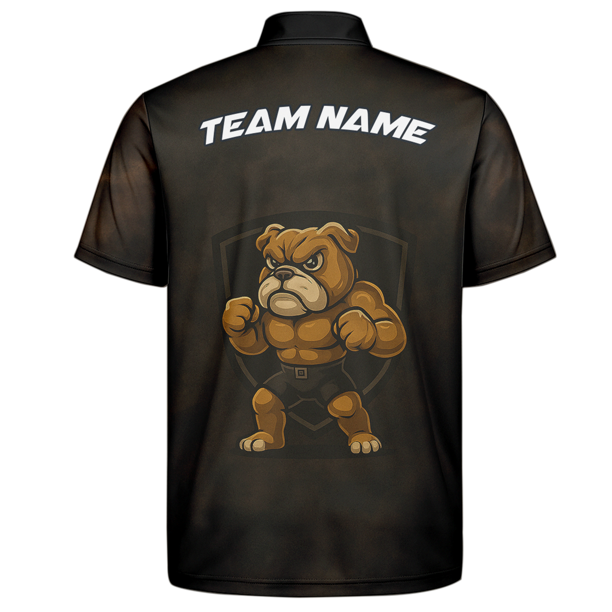 Personalized Bulldog Darts Polo Shirt Grunge Brown Black additional image 7